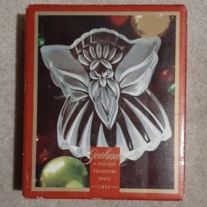 Gorham holiday tradition - crystal angel dish